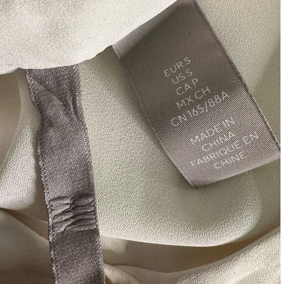 H&M white long sleeves hidden button tunic blouse size Small - Picture 4 of 16